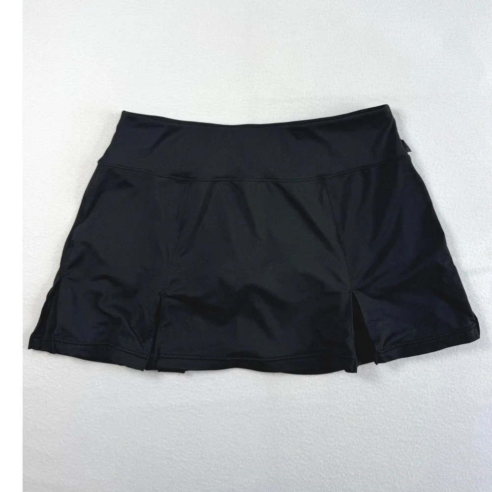 Athletic‎ Nike Womens Medium Skort Black Dri-FIT Tennis Golf Built-in Shorts